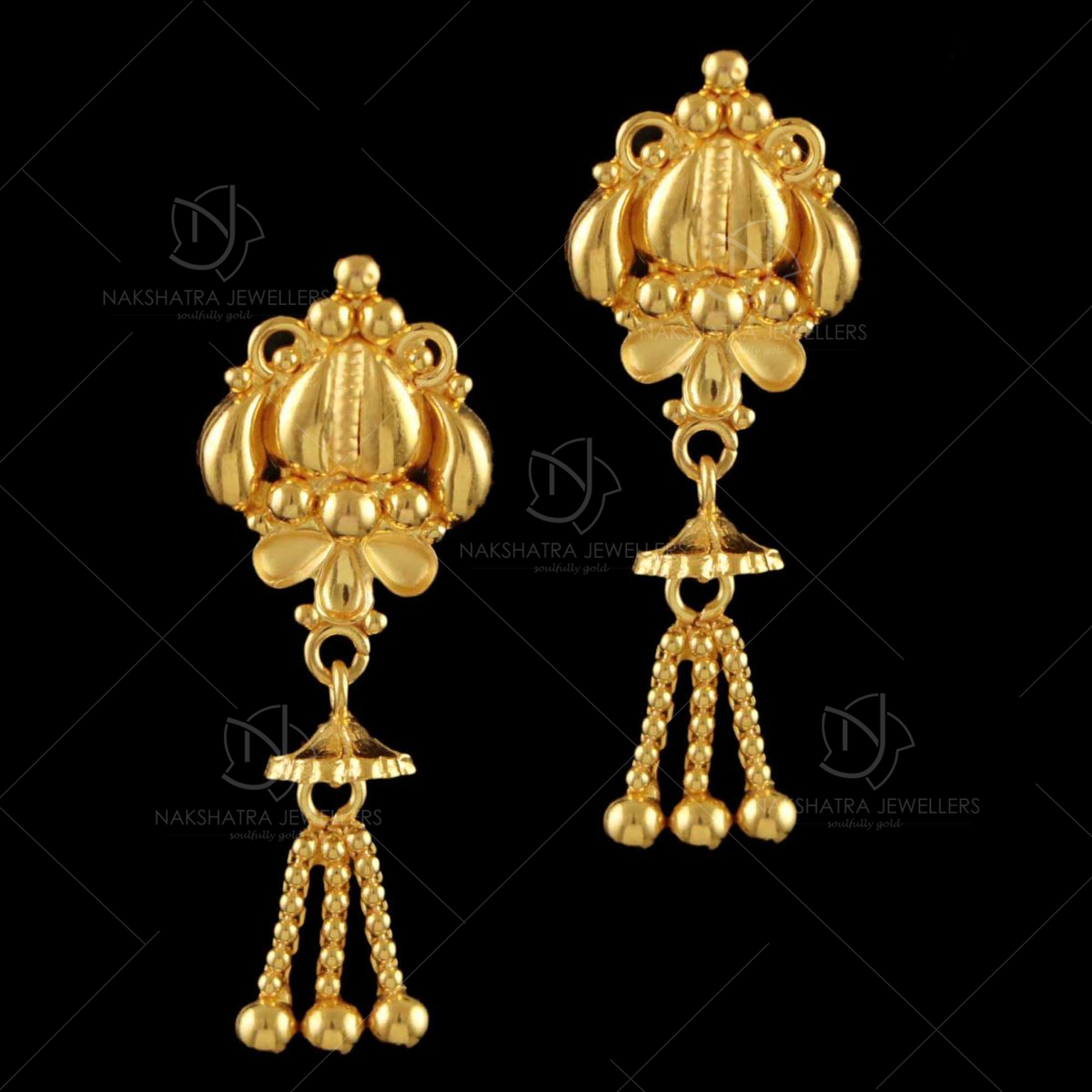 18KT Fancy GOLD EARRINGS / Rani Alankar Jewellers – Welcome to Rani Alankar