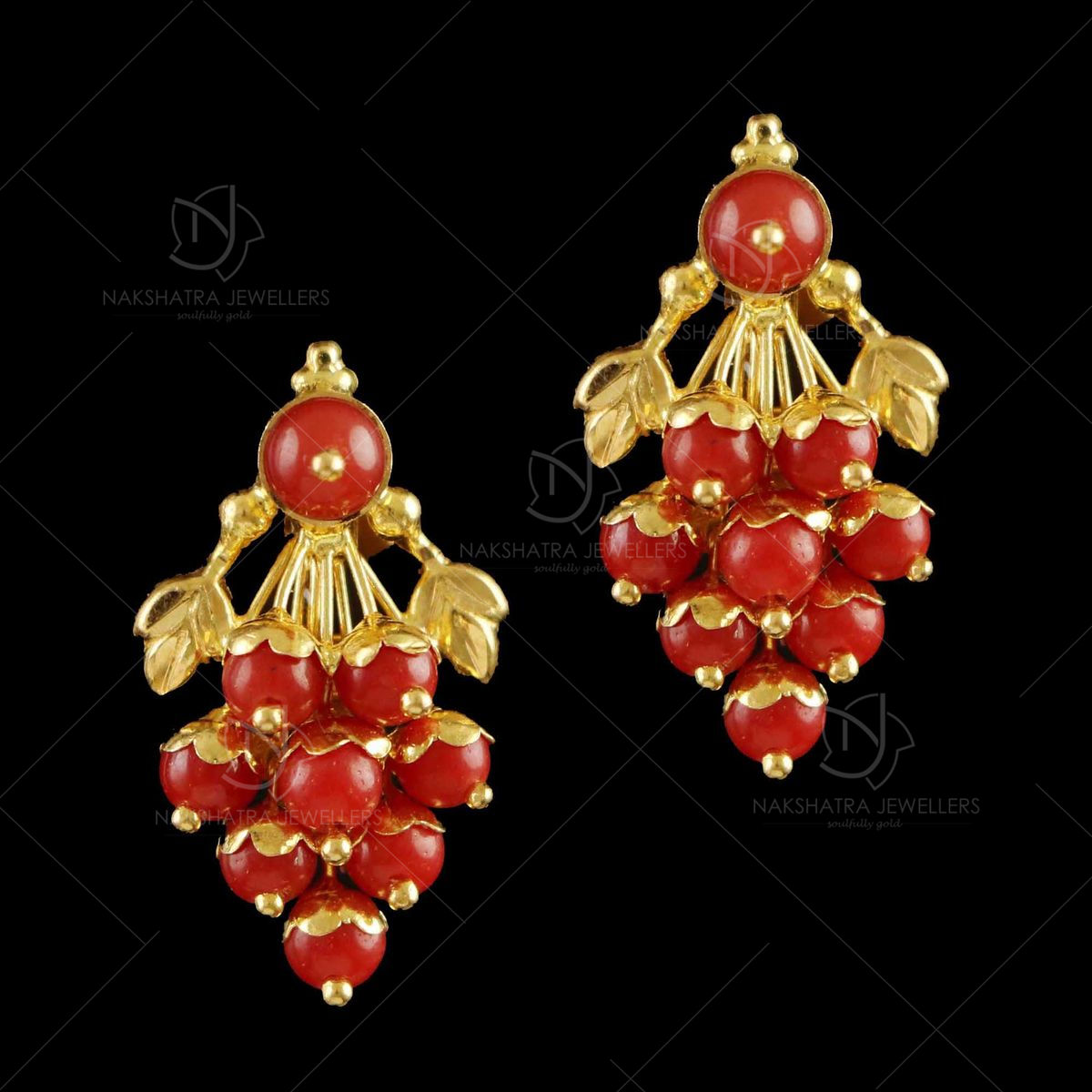 Gold Coral Studs | Coral Necklace Set | Gold Necklace Designs 2023 | Beads  Jewelry - YouTube