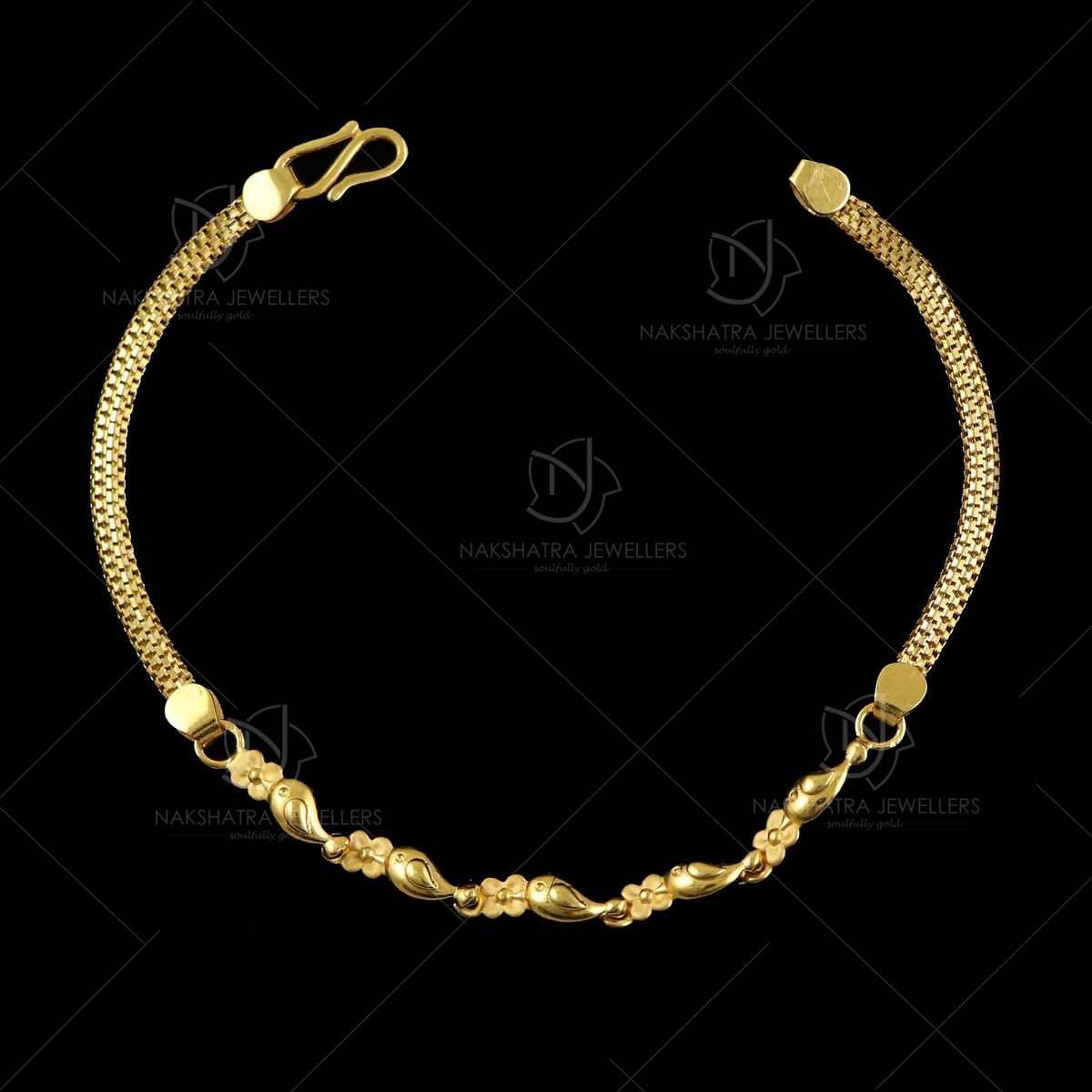 Real 14kt Yellow Gold Oval Design Chain Bracelet; 7.25 inch | eBay