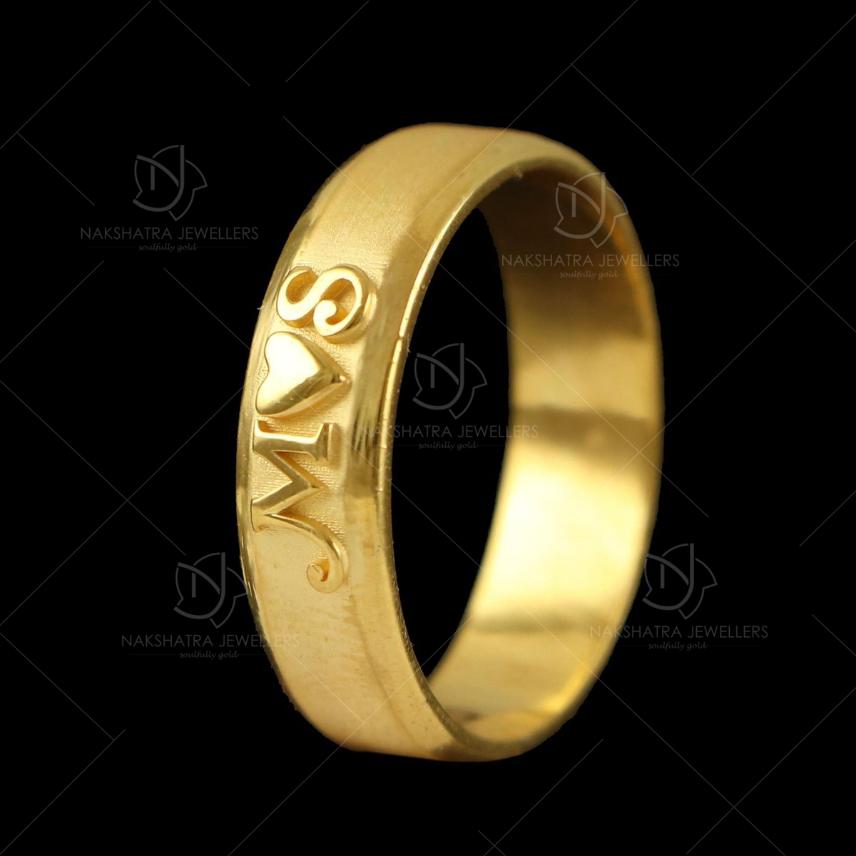 Personalized Name Ring in Real 10K Gold with Heart Tail Design | eBay