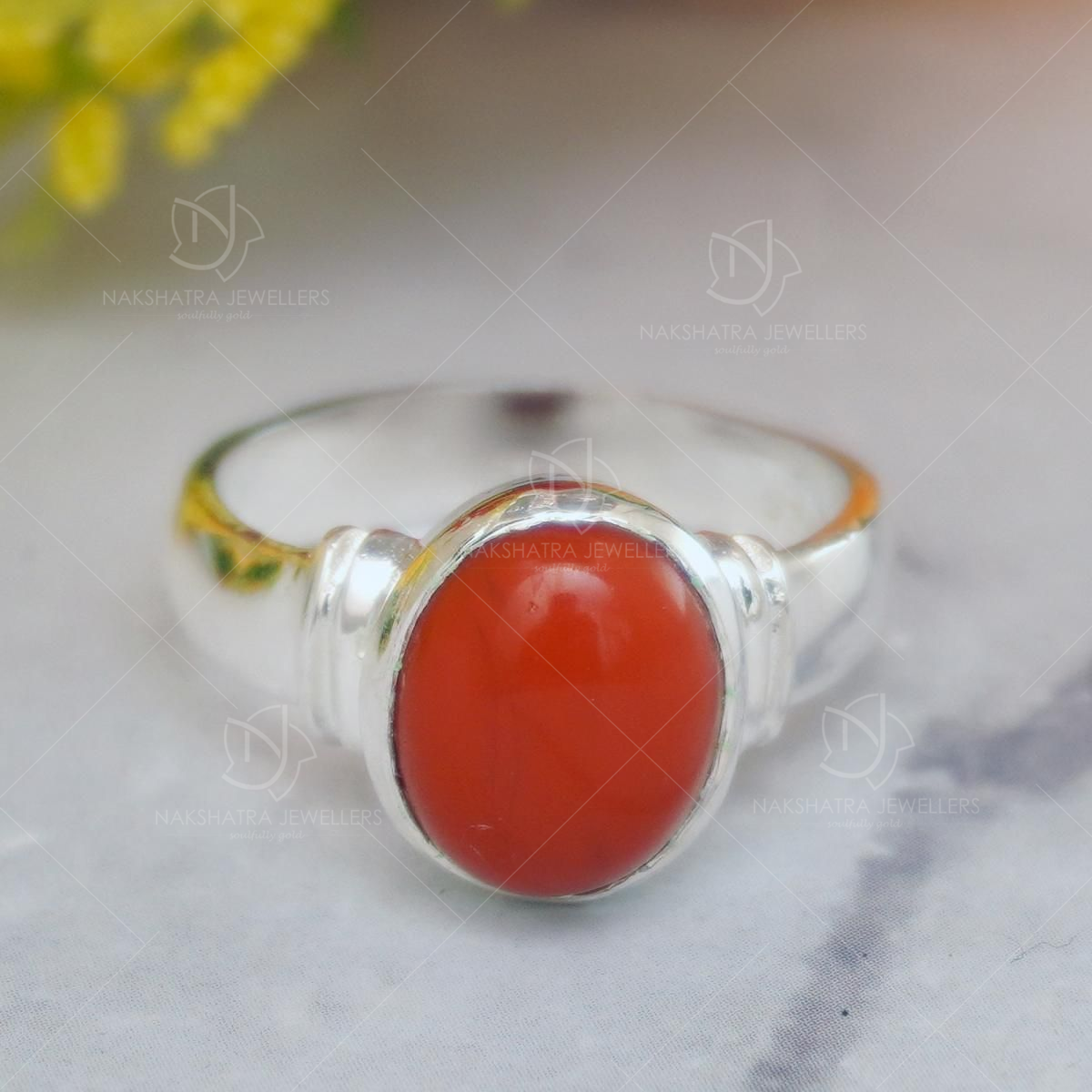 Red Coral Ring-R-Size-9 (COR-2-59) | Rananjay Exports